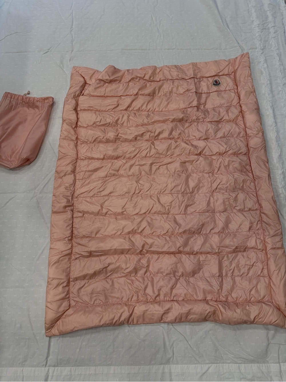 Moncler down baby blanket